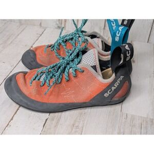 Scarpa Helix Climbing Shoes Women's 6 US (37) Orange Black Vibram Italy